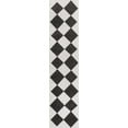 thumbnail image 2 of JONATHAN Y ATHENS 2 x 8 Runner Rug, Draper Geometric Diamond Pattern - White/Charcoal, ATH100A-28, 2 of 6