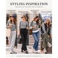 thumbnail image 6 of QUALFORT Women's 100% Cotton V-Neck Pullover Sweater, Long Sleeve Lightweight Sweater for Women, Soft Classic Solid Color Knit Sweater Top, Grey L, 6 of 7