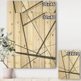 thumbnail image 3 of Designart 'minimalist black and white IV' Transitional Print on Natural Pine Wood, 3 of 3
