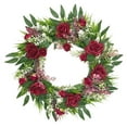 thumbnail image 2 of Kuroiy Spring Front Door Wreath with Roses | Artificial Greenery Winter Decor | 15.74in PVC Floral Wall Hanging | Indoor Outdoor Holiday Home Decoration | 1 Pack, 2 of 7
