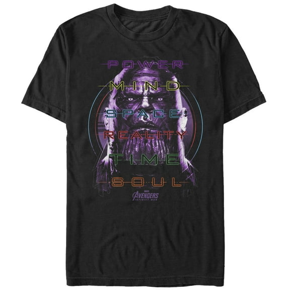 Men's Marvel Avengers: Infinity War Thanos Stones Graphic Tee Black Small