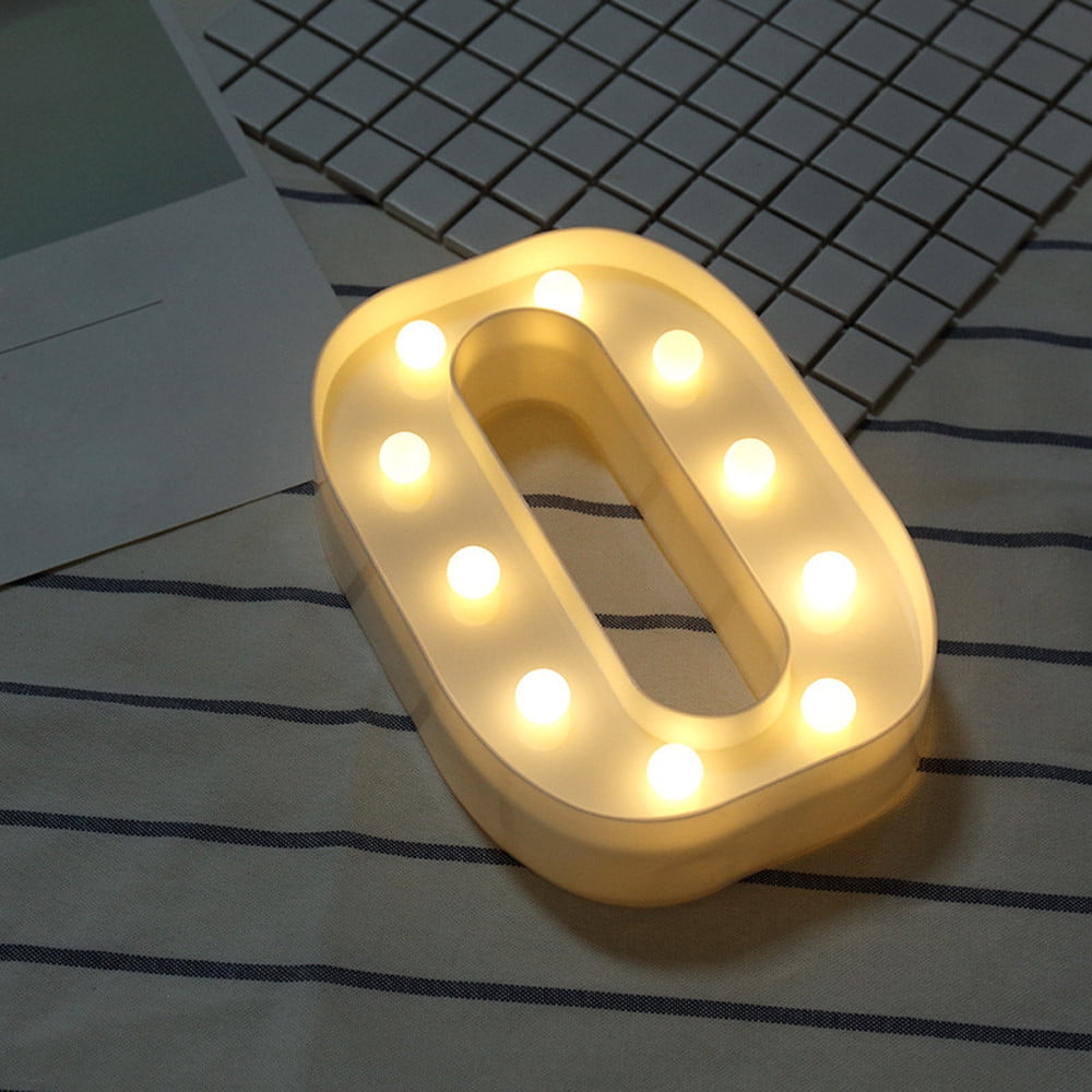 Alphabet Letter Lights LED Light Up White Plastic Letters Standing Hanging A-M & Arrow J, 22cm X 18cm X 4.5cm 