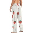 thumbnail image 5 of Men's Pajama Pants with Pockets Sleepwear Lounge Pants Stretch Casual Strawberry Dot, 5 of 6