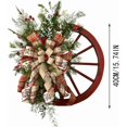 thumbnail image 2 of Decoraciones navideñas - Corona de Navidad para puerta de entrada, corona de invierno - Corona de rueda de carreta de granja, decoración del hogar para exterior, interior, arrecife, ventanas, pared, d, 2 of 5
