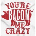 thumbnail image 2 of You're Bacon Me Crazy Meat Lover Unisex Fleece Graphic Zip Up Hoodie Brisco Brands 2X, 2 of 5