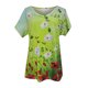 thumbnail image 3 of Pntutb Moda Mujer tops Verano Cuello en V Estampado Manga Corta Camiseta Casual Blusa Suelta Pntutb Pntutb-3326, 3 of 4