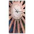 thumbnail image 4 of Red Metal Country Wagon Wheel' Oversized Farmhouse Metal Clock 30 in. wide x 40 in. high, 4 of 4