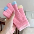 thumbnail image 2 of MeetoTime Kids Winter Gloves Colorful Fleece-Lined Warm Thickened Cold Weather Outdoor Stretch Gloves for Boys Girls 4-10 Years, 2 of 4