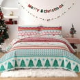 thumbnail image 7 of Beartech 3 piece Christmas Quilt Set Twin Size Christmas Bedding Set Xmas Decor Gift Microfiber Quilts Cover Soft Holiday Bedding Bedspread Set with 1 Quilt & 2 Pillowshams, 7 of 7