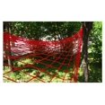 thumbnail image 3 of 9 Strand Nylon Rope Hammock, Portable Camping Leisure Mesh Hammock (Red), 3 of 5