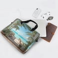 thumbnail image 5 of 16" Laptop Briefcase for Work Travel Laptop Shoulder Bag Carrying Handbag Laptop Case Palm Trees and Ocean, 5 of 8