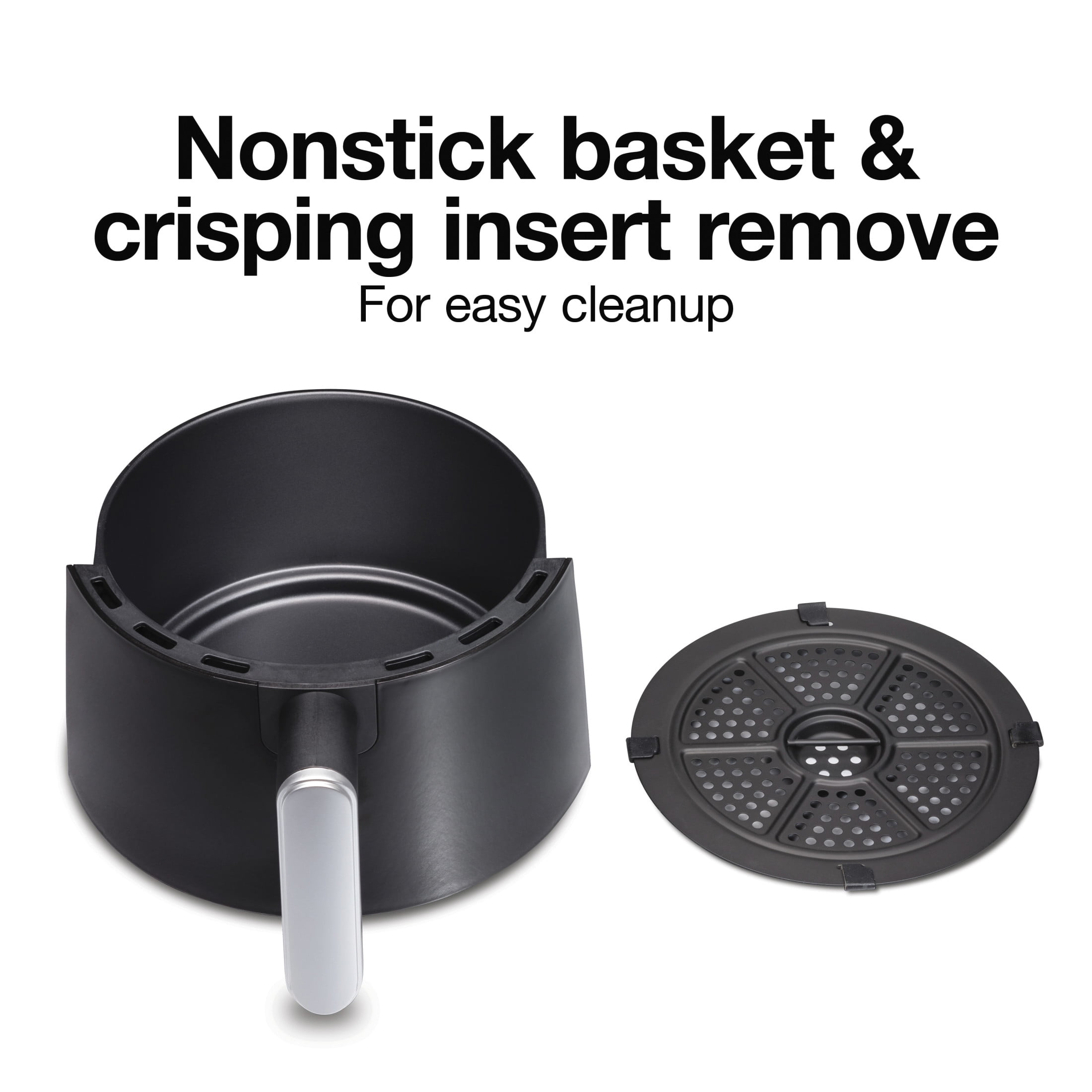Proctor Silex 3.7 Quart Air Fryer with Timer and Nonstick Basket, Black