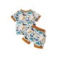 thumbnail image 2 of Trajes de verano para bebés y niños pequeños Camisa con estampado de dinosaurios Pantalones cortos superiores Conjuntos de ropa de algodón XBTCLXEBCO 4-5 años, Azul, 2 of 6