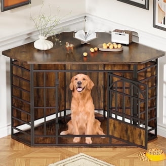 Dog Crate Furniture up to 70 lbs for Large dogs, Side End Table
