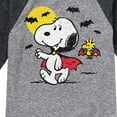 thumbnail image 3 of Peanuts - Vampire Snoopy with Woodstock - Toddler And Youth Raglan Graphic T-Shirt, 3 of 5