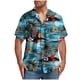 thumbnail image 2 of Blusa y camisa de manga corta con cuello vuelto para hombre, blusa informal de moda con botones y manga corta para hombre, 2 of 5