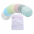 thumbnail image 3 of Organic Bamboo Nursing Breast Pads - 14 Washable Pads + Wash Bag - Breastfeeding Nipple Pad For Maternity - Reusable Nipplecovers For Breast Feeding G, 3 of 3