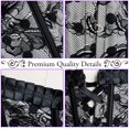 thumbnail image 4 of Womens Vintage Floral Denim Overbust Corset Bustier Top, 4 of 7