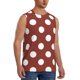thumbnail image 2 of Balery Maroon And White Polka Dot Camisetas sin mangas para hombre, absorbe la humedad y protege contra el mal olor.-Small, 2 of 7