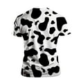 thumbnail image 2 of Rebaike Men's Cow Print T-Shirt Funny Black & White Cow Pattern Shirt, 2 of 7