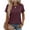 Deep Red #1, variant on WULMLEO Women's Soft Basic Short Sleeve T-Shirt, Round Neck Top Casual Tee for Spring Summer Daily Wear White XL