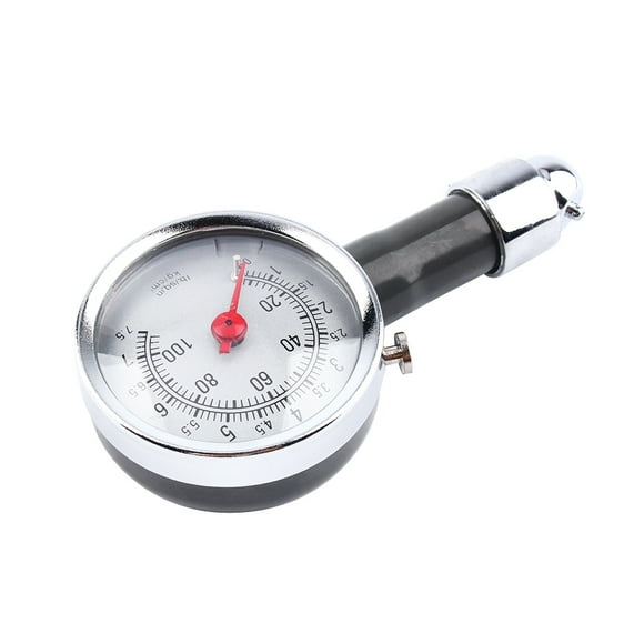 Universal Tire Pressure Gauge Meter , Durable Measurement Compact Size Suitable for Most Car Tire Red Copper Valve Interface Metal Material Easy to Use