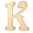 thumbnail image 1 of 10" Tall MDF Letter K | 1/8" Thick | Krafty Supply Letters | Beltorian, 1 of 2