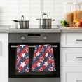 thumbnail image 4 of Coolnut Hand Towels Abstract Star Flag USA Patterned 2 PCS, Cotton Bath Towel for Drying Face Hands Body Decorative Water Absorbent Lightweight Towels for Bathroom Ktichen Travel Gym, 16"x28", 4 of 6