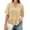 Yellow, variant on Women Tshirts Trendy Sawvnm Women V-Neck Sleeve Button-Front Ruffled Hem Solid Loose Casual Blouse Tank Tops for Women Green XL