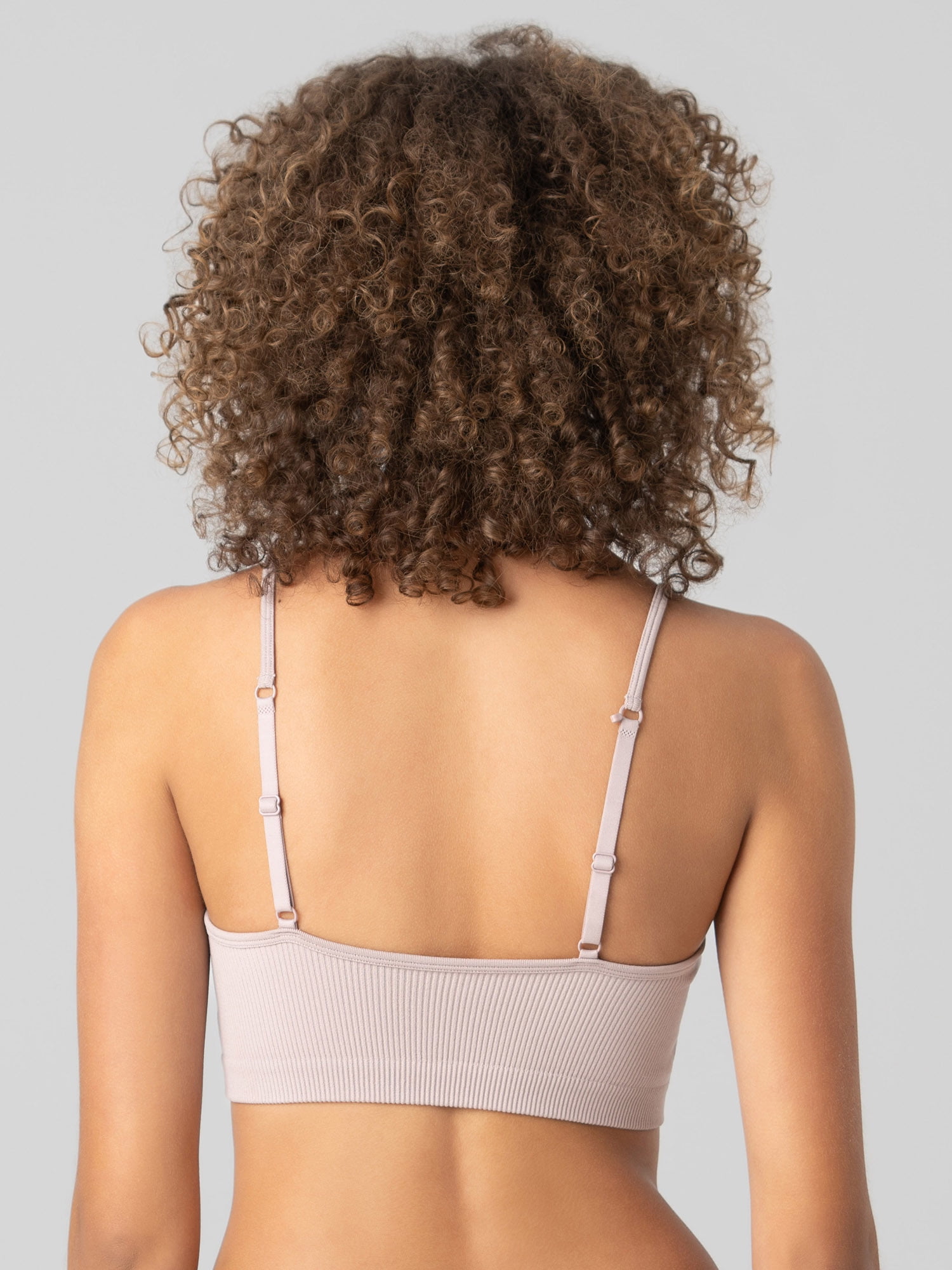No Boundaries Seamless Ribbed Triangle Bralette, Sizes XS-XXXL
