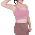 thumbnail image 7 of ylioge S-5X Plus Size Sports Bras for Women No Underwire High-Impact Bralettes Push Up Solid Breathable Full-Coverage Athletic Workout Underwear Bra, 7 of 7