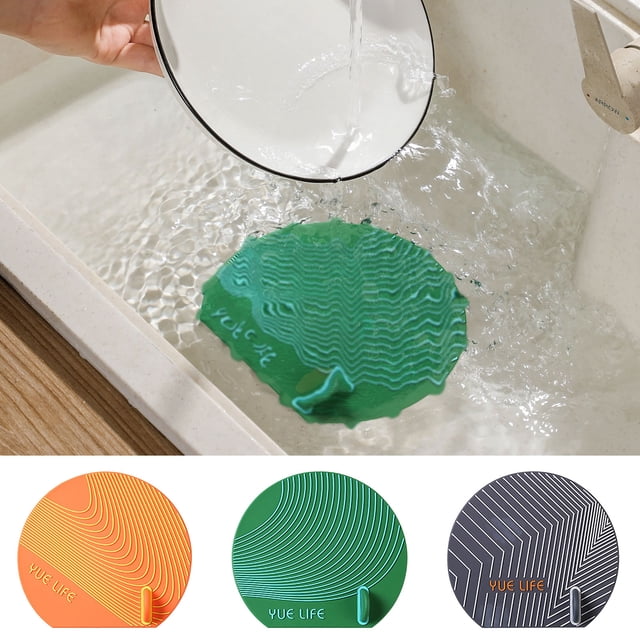 Xihbxyly Cubierta para Suelo de Lavabo, Diseño Desodorante y a Prueba de Insectos, Bloquea El Cabello y Los Olores, Fácil de Limpiar y Flexible, Multiusos para Lavabo y Baño, Esencial para El Hogar,