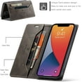 thumbnail image 2 of Case for iPhone 12 Pro Max 6.7 inch, Retro Matte Protective Leather Case with RFID Blocking Viewing Stand Magnetic Closure TPU Shell Flip Cover - Coffee, 2 of 16
