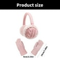 thumbnail image 3 of 2Pcs/set Gloves and Ear Warmer Set for Kids Foldable Earmuffs & Mittens for Skiing, Camping, and Travel In Cold Weather, 3 of 8