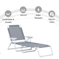 thumbnail image 4 of Outsunny Folding Chaise Lounge 4-Position Adjustable Lounge Chair, Gray, 4 of 9