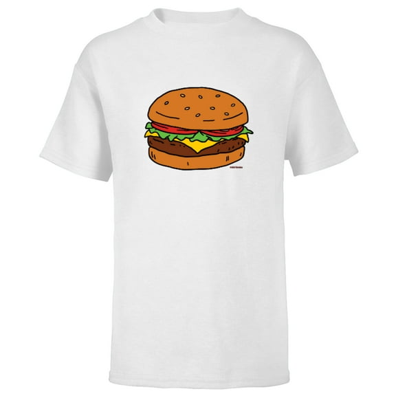 Bob’s Burgers Hamburger - Short Sleeve T-Shirt for Kids - Customized-White