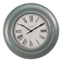 Clocks - 30" Round - Large Oversized - Wall Clock - Antique Blue - Transitional