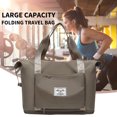 thumbnail image 5 of Totalizador Totalizador Bolso de viaje Bolso de deporte plegable de gran capacidad Bolso impermeable para mujer (Caqui), 5 of 5