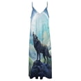 thumbnail image 3 of Wolves in The Moonlight Design Sleeveless Dress Woman Fashion Long Dresses Women's Summer Suit Dress 2025, 3 of 6
