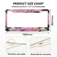 thumbnail image 4 of 2-Pack Aluminum License Plate Frame with 2 Holes for GM License Plate Cover with Free Screws Cute Baby Cows with Flowers, 4 of 8