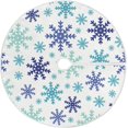 thumbnail image 1 of FMSHPON New Year Xmas Blue Tone Snowflake Xmas Christmas Tree Skirt Stand Mat for Holiday Party Decoration Indoor Outdoor 48 inches, 1 of 6