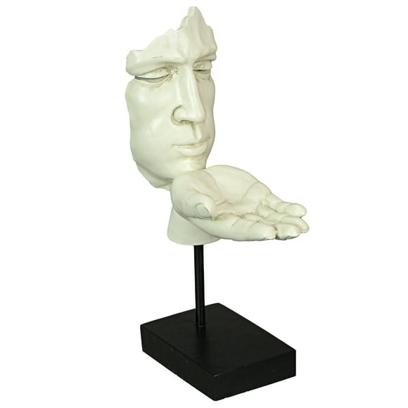 Vitruvian Collection Blowing A Kiss Tealight Candle Holder Statue: A Modern Tribute to Blessings and Love - Hand-Cast and Finished, 10.75 Inches Tall, Unique Décor Piece