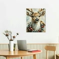 thumbnail image 2 of LHONGY Vintage Reindeer Wall Art Winter Canvas Print Home Decor Deer Picture Painting Christmas Decorations 16x20 in, 2 of 5