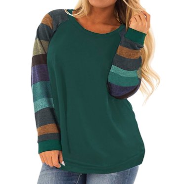 CARCOS Plus Size Women's Twist Knot Shirt - Long Sleeve Tunic Blouse, Green Clover, Sizes L-5XL