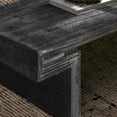 thumbnail image 2 of Hassch Rectangular Coffee Table, Vintage Industrial Center Tea Table with Solid Wood Edges, 48"L x 24"W x 18"H, Antique Black, 2 of 7