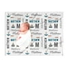 Sail Boats Personalized Name Baby Blanket