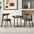 thumbnail image 4 of Costway Wood Dining Chairs Set of 2 with Rubber Wood Frame Padded Seat & Curved Backrest, 4 of 9