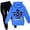 Blue, variant on Kids Boys Girls Ninja Kidzs Cartoon Graphics Printed Costume Casual Sweatsuits Hoodies Sweatshirt&Sweatpants 2Piece Hooded Tracksuit Long Sleeve Pullover Hoody Outfit Sport Set Jogging Clothes 4-13