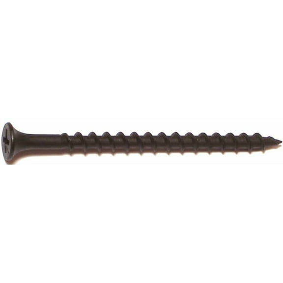 #8 x 2-1/2" Black Phosphate Steel Coarse Thread Phillips Bugle Head Drywall Screws DWSCR-134