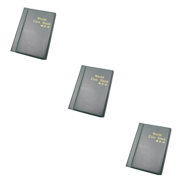 Ounissouiy Hogar 120 bolsillos colección de monedas antiguas almacenamiento libro fichas sellos álbum gran capacidad carpeta organizador dinero Type1 NO1